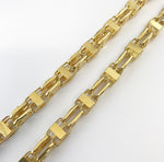 9ct 8.5mm Yellow Gold Cage Chain & Bracelet (Solid)