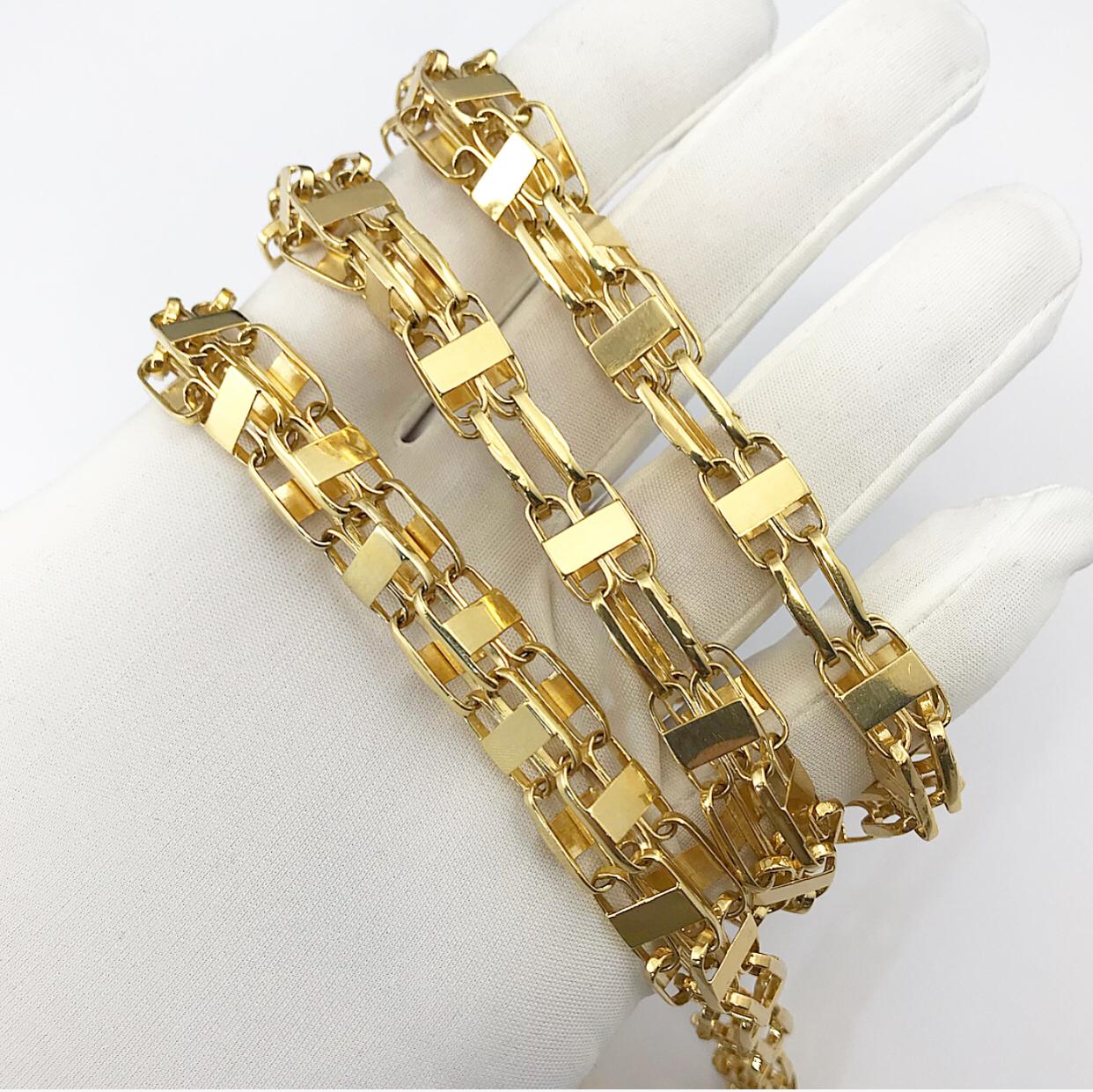 Mens gold cage online chain