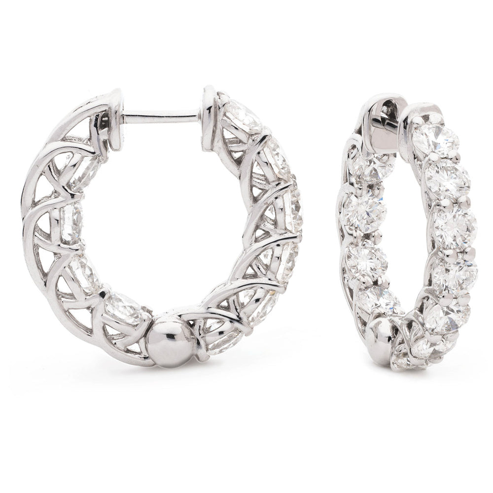 Crossover Claw Set Earrings 2.30ct