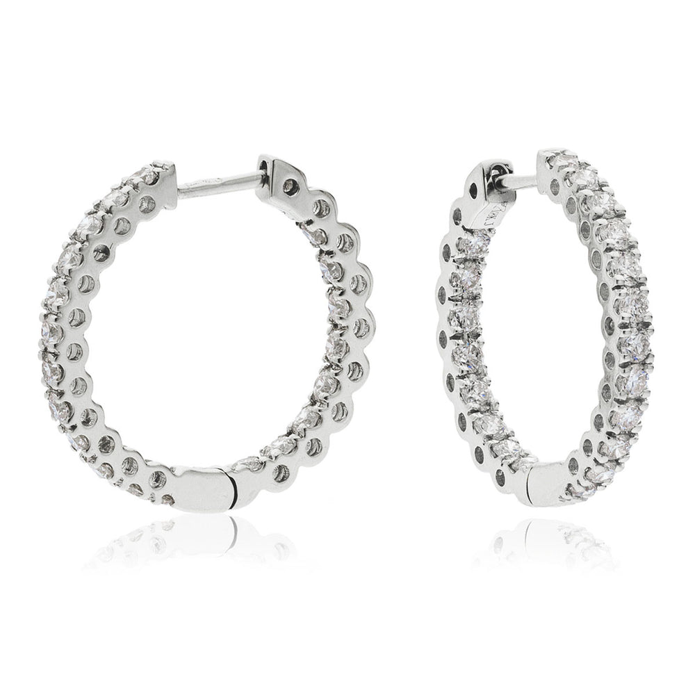 Claw Set Hoops 1.00ct
