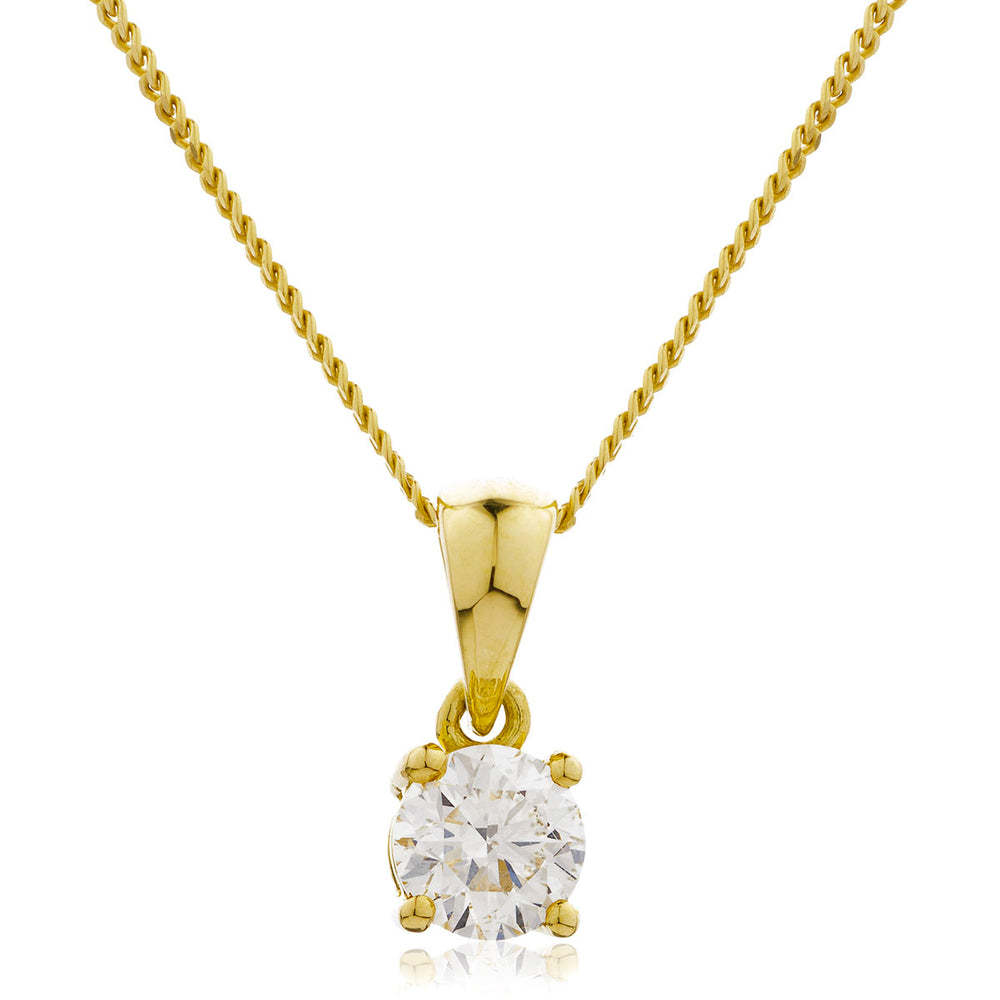 Classic Claw Set Solitaire Pendant 0.35ct