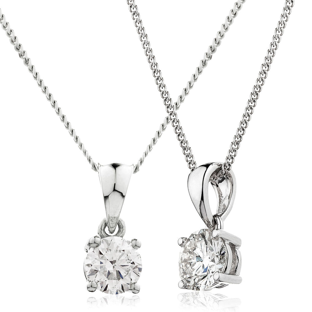 Classic Claw Set Solitaire Pendant 0.40ct