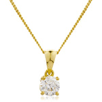 Classic Claw Set Solitaire Pendant 0.40ct