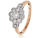 Deco Cluster Ring 0.60ct