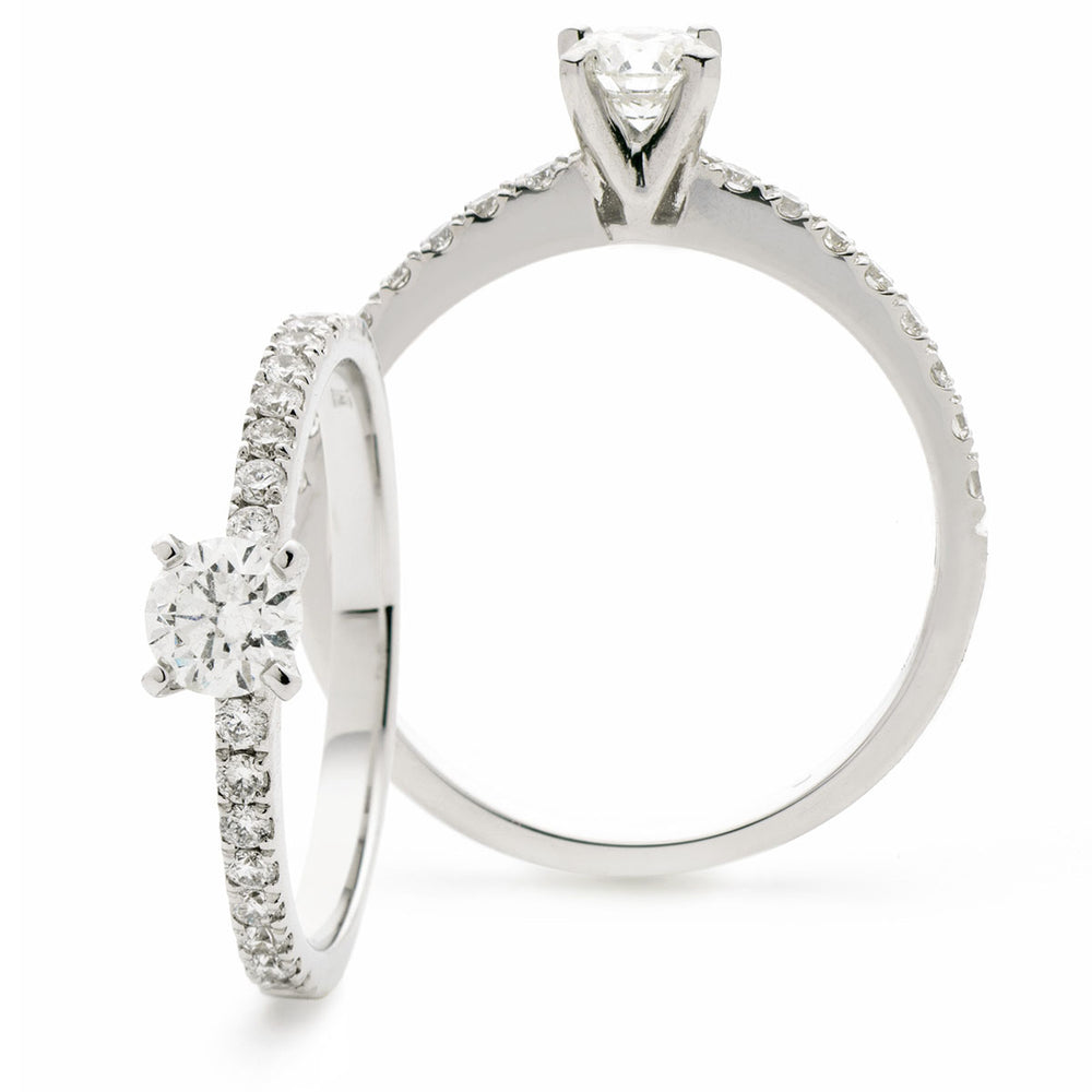 Classic V-Claw Engagement Ring 0.50ct