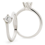 Twist Shank Solitaire Engagement Ring 0.50ct
