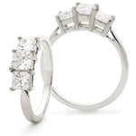 Double Gallery Three Stone Ring 0.50ct