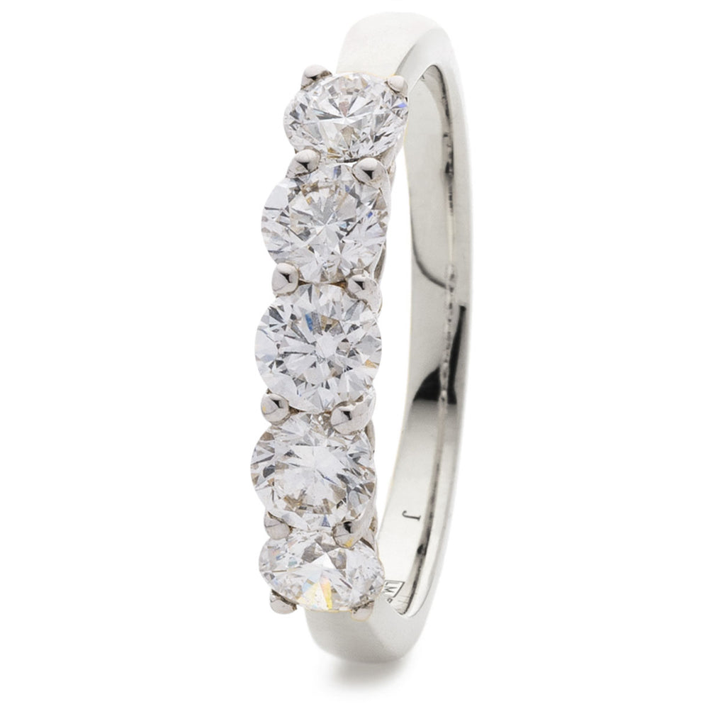 Five Stone Double Gallery Ring 1.00ct
