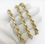 9ct Solid Diamond Cut Rope Chain (6.5mm)