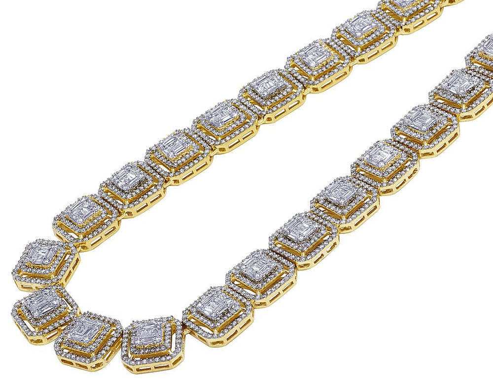 Baguette clearance diamond necklace